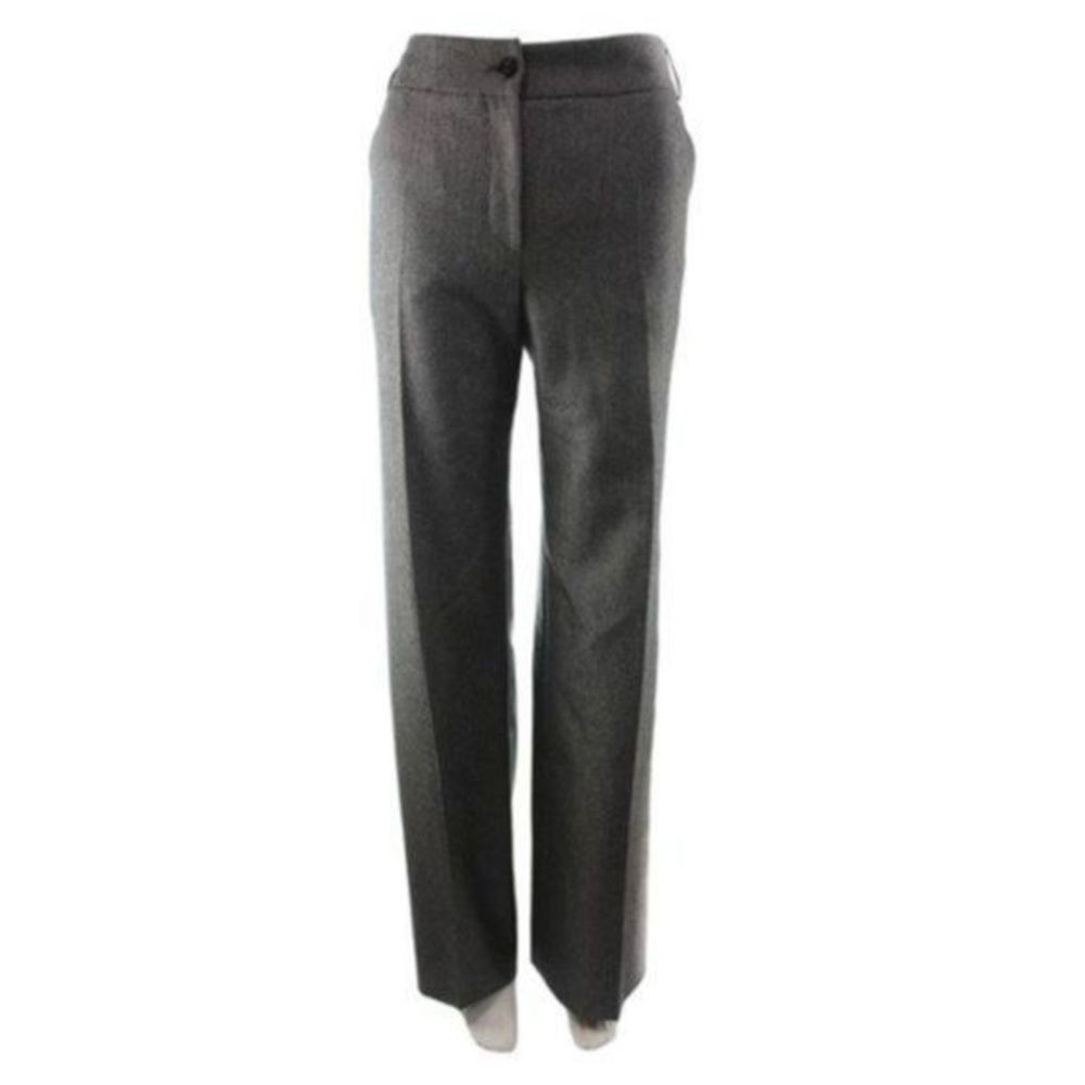ARMANI COLLEZIONI Charcoal Grey Wool Blend Pants
